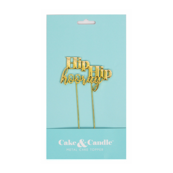 Gold-Plated Hip Hip Hooray Cake Topper(1)