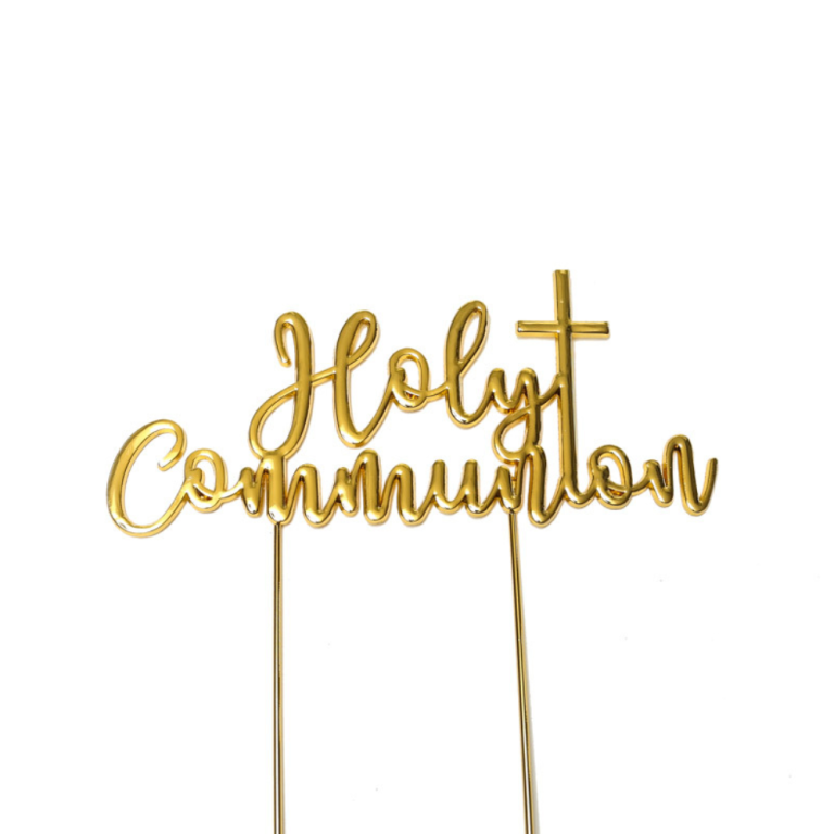 Gold-Plated Holy Communion Cake Topper(1)