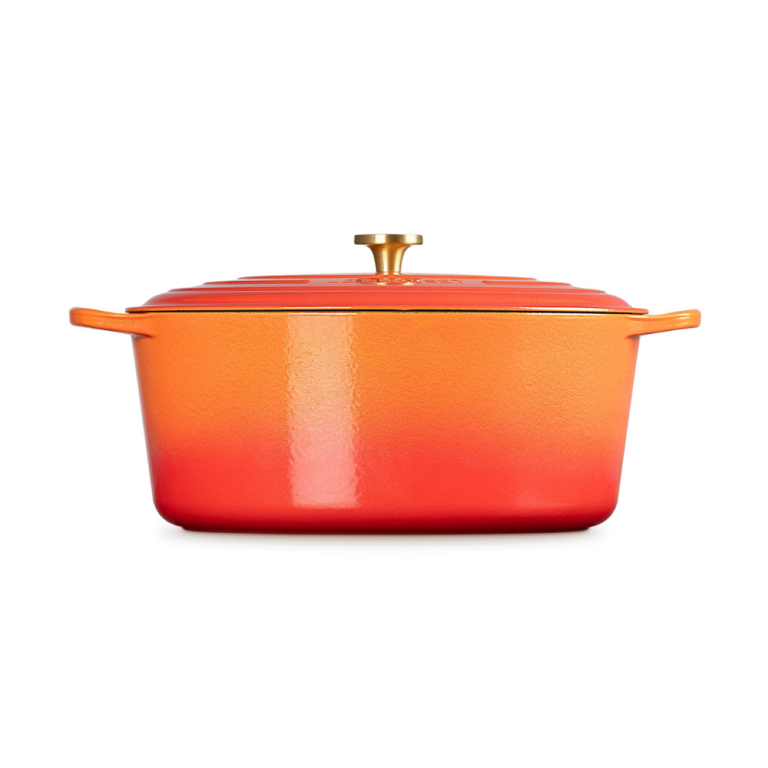Le Creuset Signature Cast Iron Flamme Dorée Casserole Oval 40cm (2)