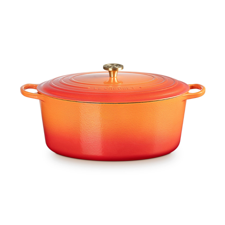 Le Creuset Signature Cast Iron Flamme Dorée Casserole Oval 40cm (3)