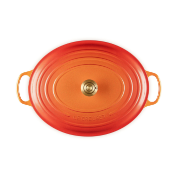 Le Creuset Signature Cast Iron Flamme Dorée Casserole Oval 40cm