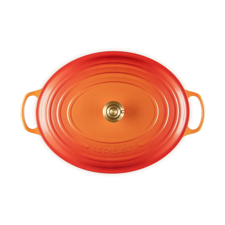 Le Creuset Signature Cast Iron Flamme Dorée Casserole Oval 40cm