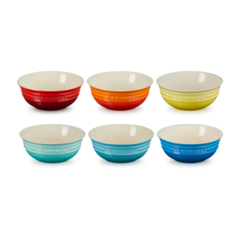 Le Creuset Rainbow Cereal Bowls Set of 6