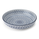 Mikasa Stoneware Pasta Bowl Mediterranean Blue 21cm