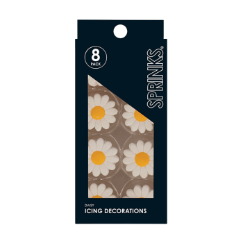 Sprinks Icing Decorations Daisy 8 Pack
