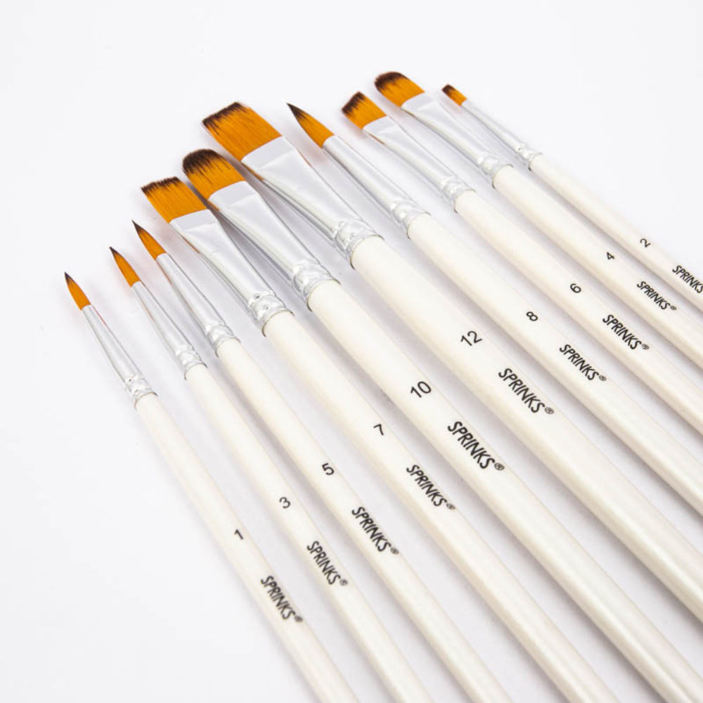 SPRINKS Sugarcraft Brush Set 10 pieces(6)