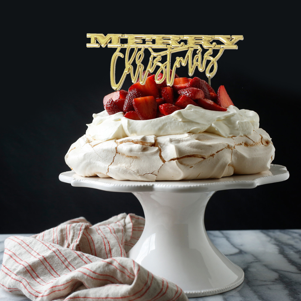 cake & candle GOLD PLATED MERRY CHRISTMAS(3)