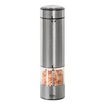 Icon Chef Electric Salt Pepper Mill 23cm Steel