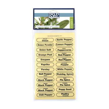 RSVP Clear Spice Labels