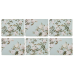 Ashdene Elegant Rose Mint Placemats lid out on a white background.