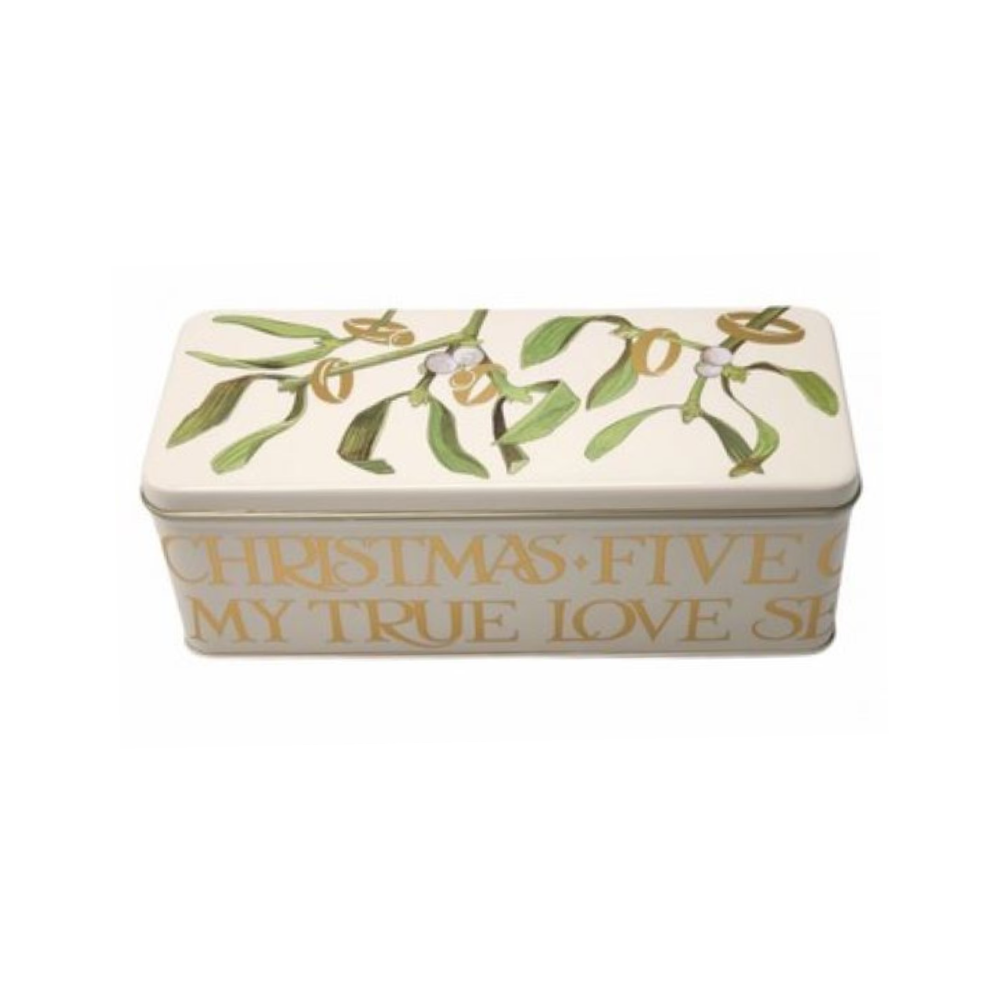 Emma Bridgewater Five Gold Rings Hinged Rectangular Tin