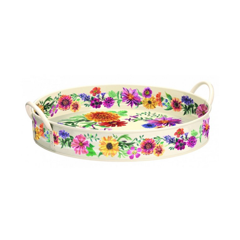 Emma Bridgewater Garden Flowers Round Handle Tray