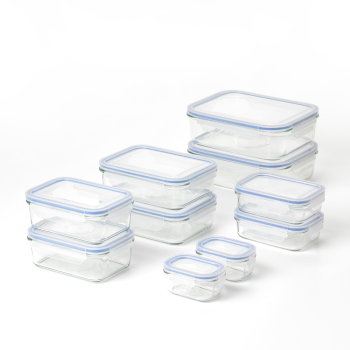 Glasslock Tempered Glass 10 Piece Container Set