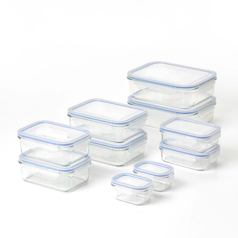 Glasslock Tempered Glass 10 Piece Container Set