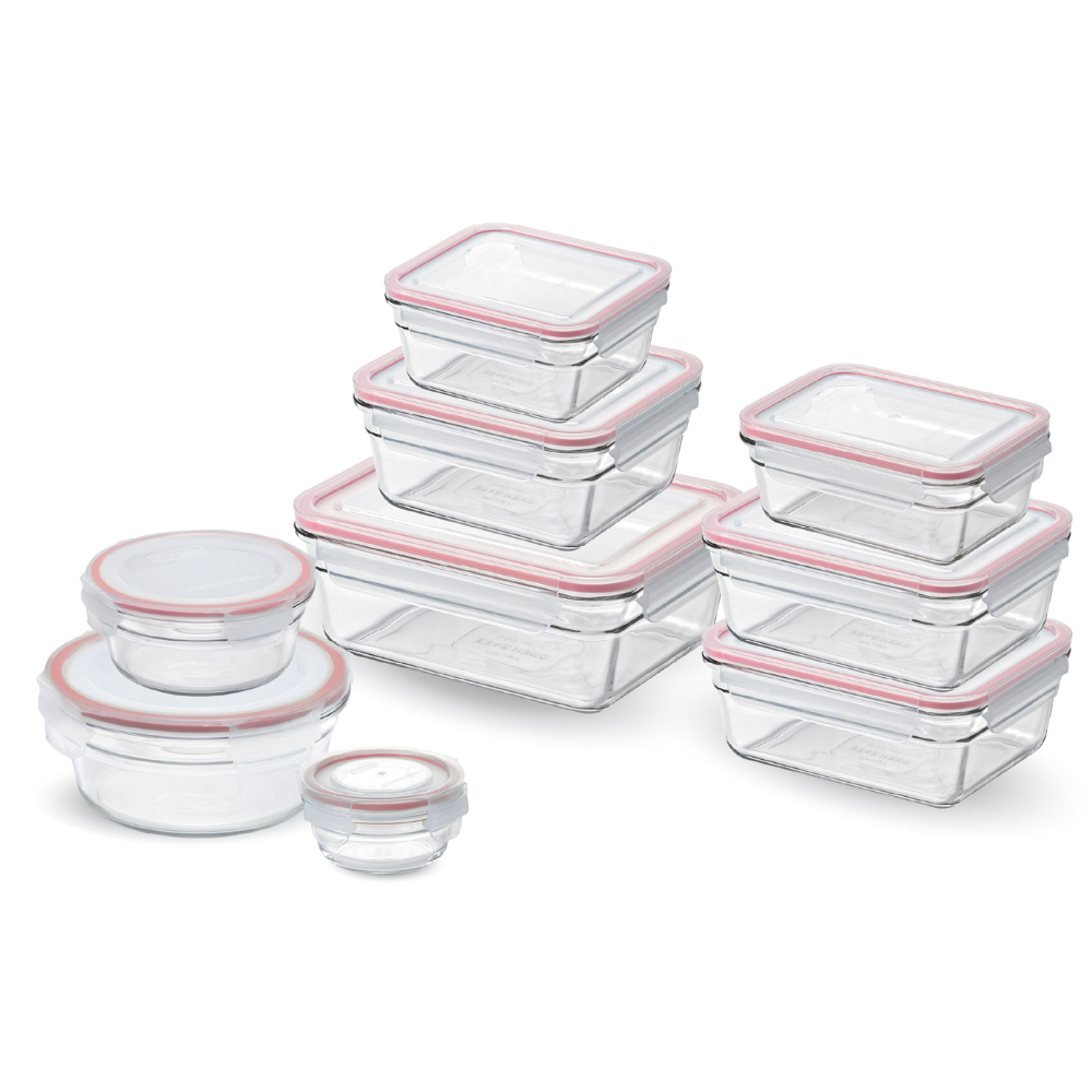 Glasslock Tempered Glass 9 Piece Oven Safe Container Set