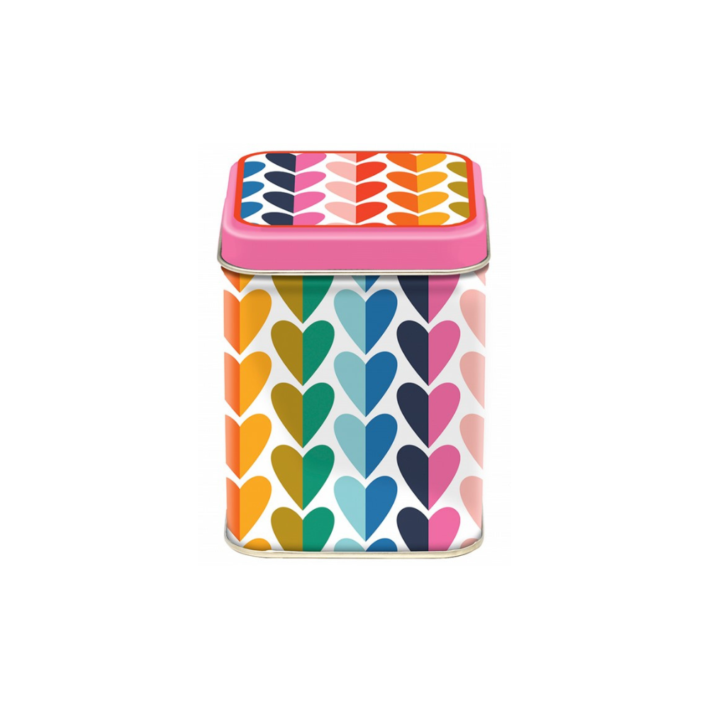 Kate Rhees Hearts Square Tin 100g