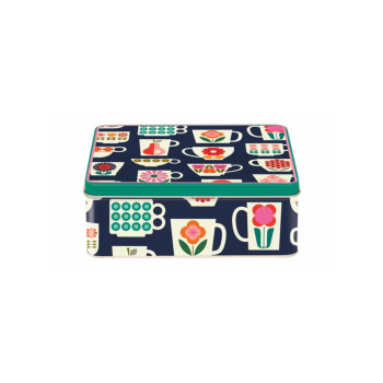 Kate Rhees Teacups Deep Rectangle Tin