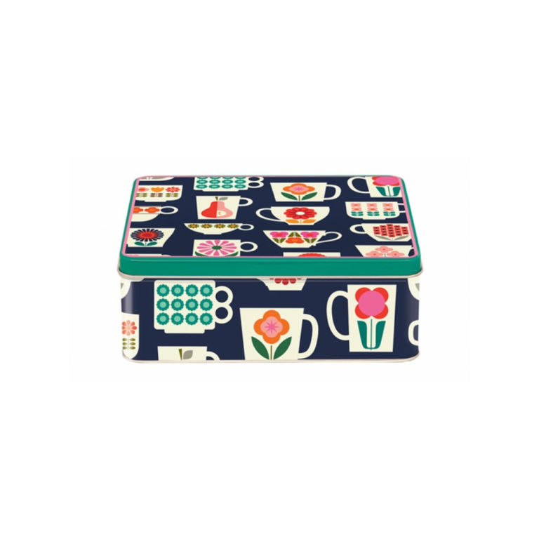 Kate Rhees Teacups Deep Rectangle Tin