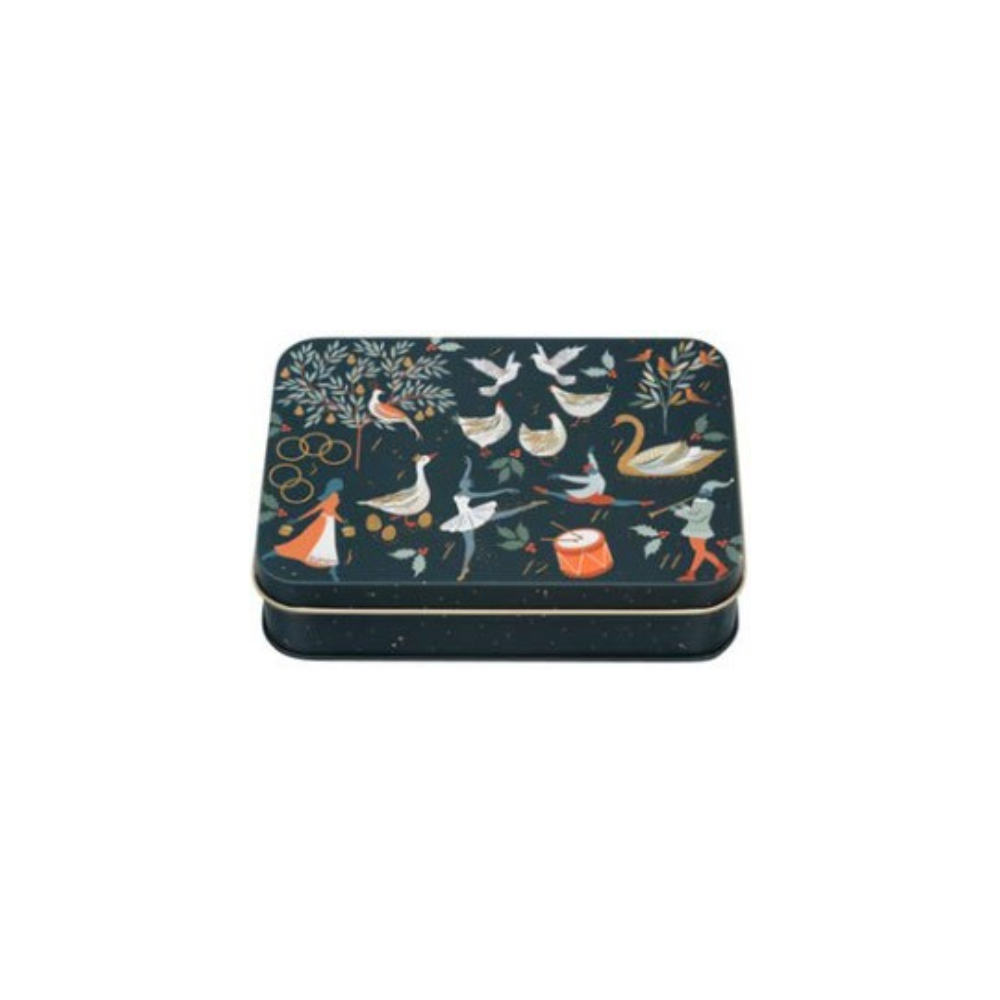 Sara Miller 12 Days of Christmas Small Rectangular Tin