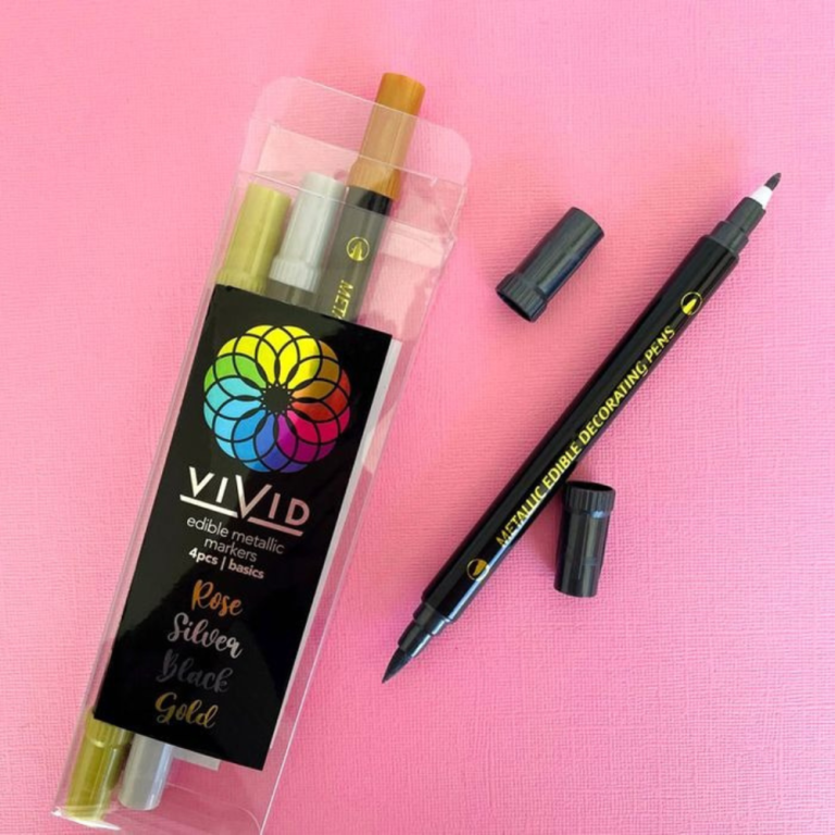 VIVID Edible Metallic Markers Set of 4 (1)