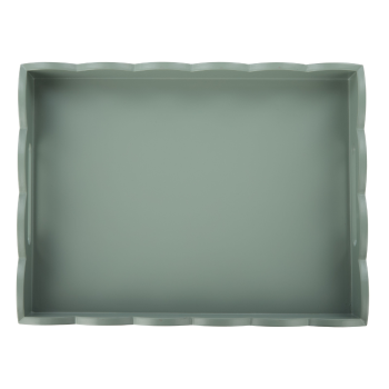 plan view of sage tray, showing spacious rectangular base
