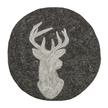 Cilio Stag Coaster Black 21cm