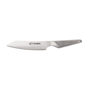 Stainless Steel Global Kiritsuke with a 15cm blade on a white background