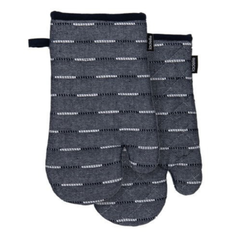 Ladelle Eco Recycled Dash Navy Oven Mitt 2 Pack