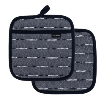 Ladelle Eco Recycled Dash Navy Pot Holders