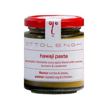 ottolenghi hawaij paste 170g jar on a white background.