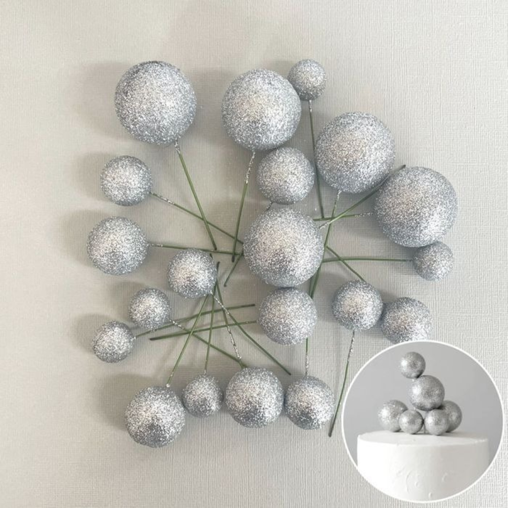 Cake-Craft-Deco-Foam-Ball-Topper-Baby-Silver