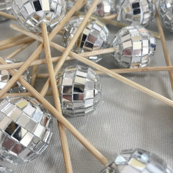 Close up of Disco Foam Ball Deco 20 Pack.