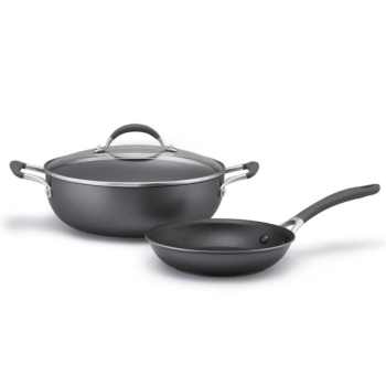 Circulon ScratchDefense Casserole Skillet Set on a white background.