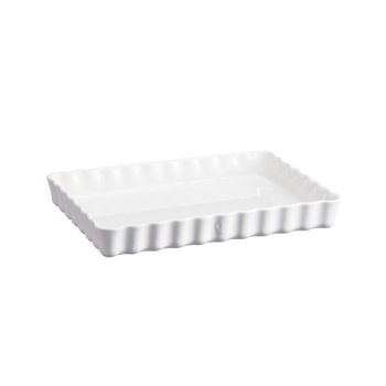 Emile Henry Tart Dish Flour on a white background.