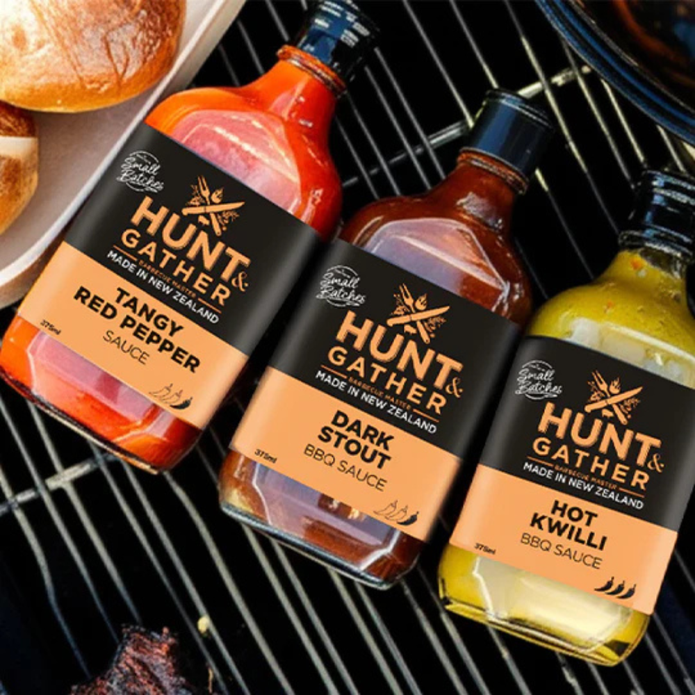 HUNT & GATHER BBQ SAUCE TANGY RED PEPPER 375ML (1)