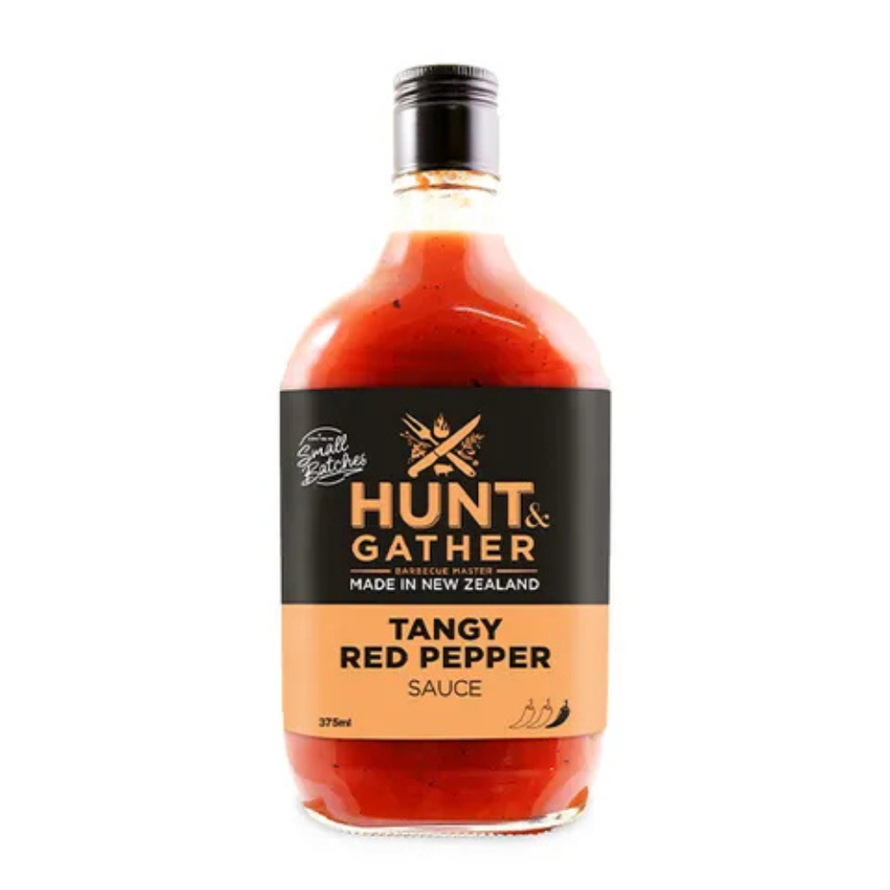 HUNT & GATHER BBQ SAUCE TANGY RED PEPPER 375ML