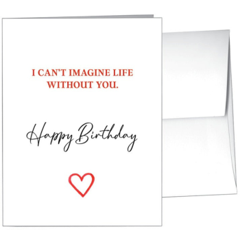 I Can't Imagine Life Without You - Card
