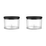 KitchenAid Go Cordless Top down Chopper bowl + lid on a white background.