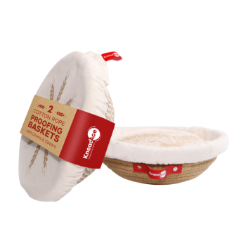 KneadAce Round Proofing Basket Set Cotton Rope