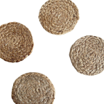 Linens & More Seagrass/Jute Natural Coaster Set of 4