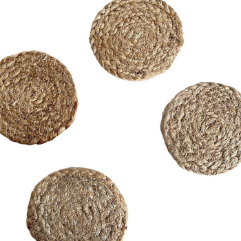 Linens & More Seagrass/Jute Natural Coaster Set of 4