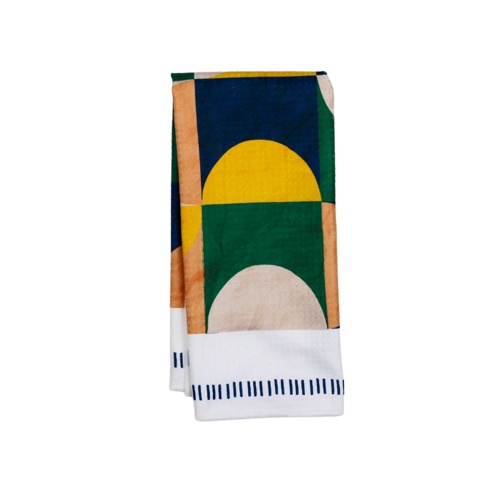 Render Dish Towel Geo Boho Colourblock