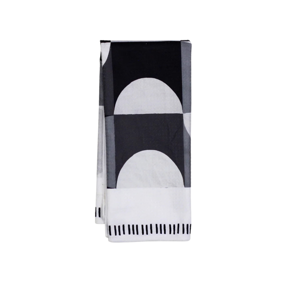 Render Dish Towel Geo Mono Colourblock