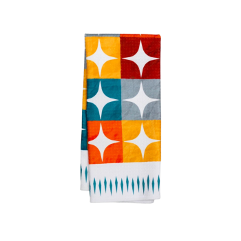 Render Dish Towel Mid-Century Colourblock