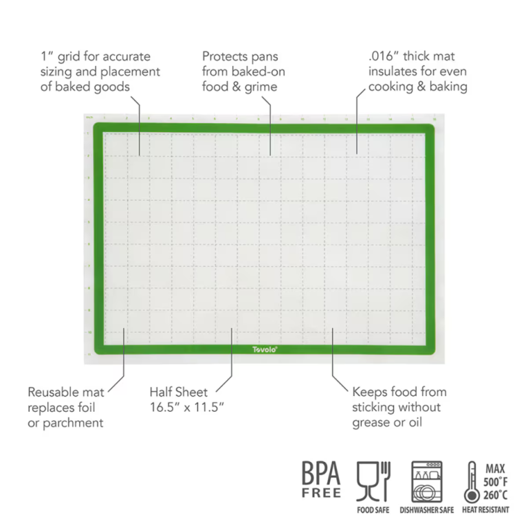 TOVOLO TRUEBAKE SILICONE BAKING MAT HALF (2)