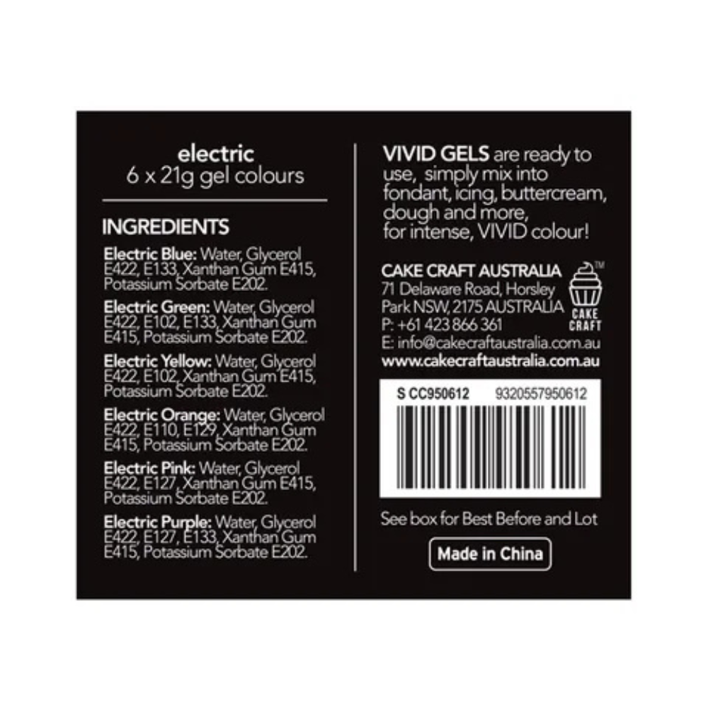VIVID Electric 6 PACK GEL COLOURS (2)