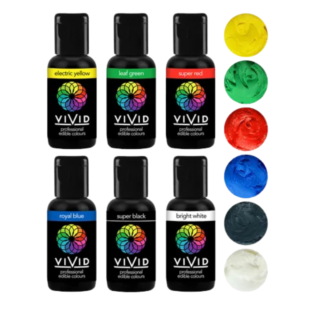 VIVID PRIMARY 6 PACK GEL COLOURS (3)