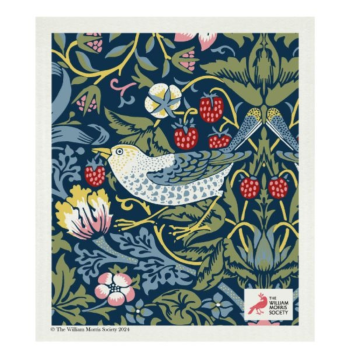 William Morris Swedish Dish Cloth Strawberry Thief 20x17cm