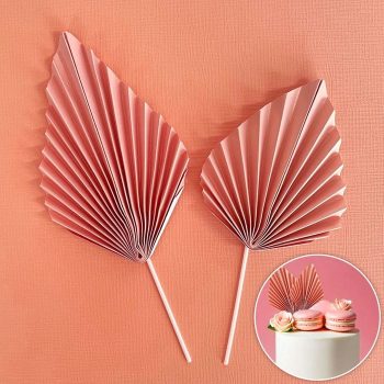 Wish Deco Fan Topper Pink on a pink background.