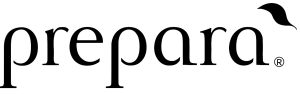 prepara logo. Black font on a white background.